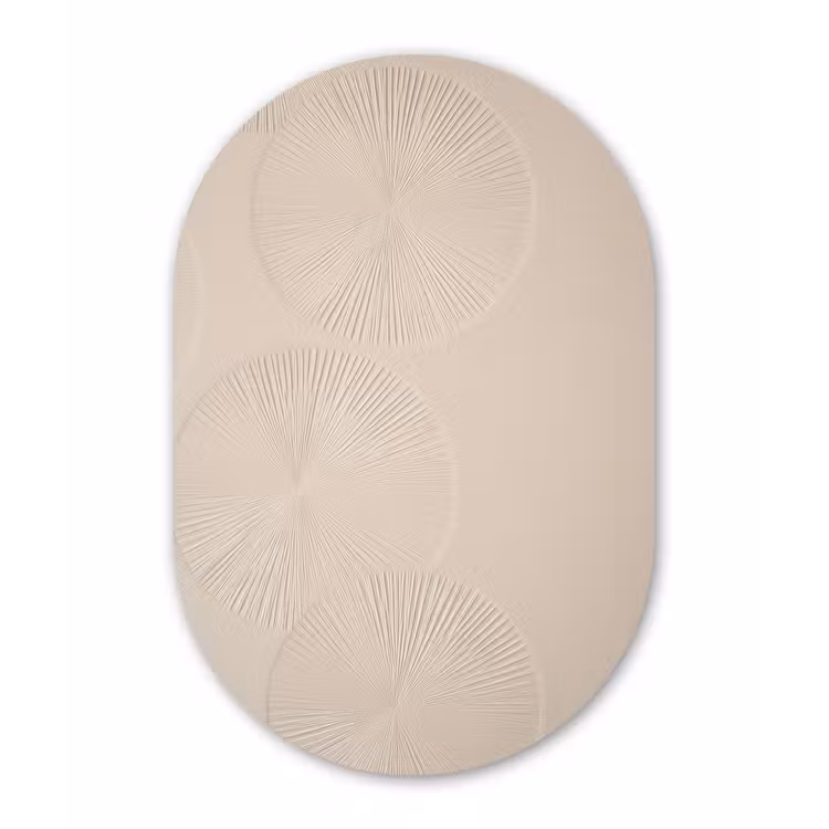 Muurovaal aluminium - Japandi - Beige - Modern — 1
