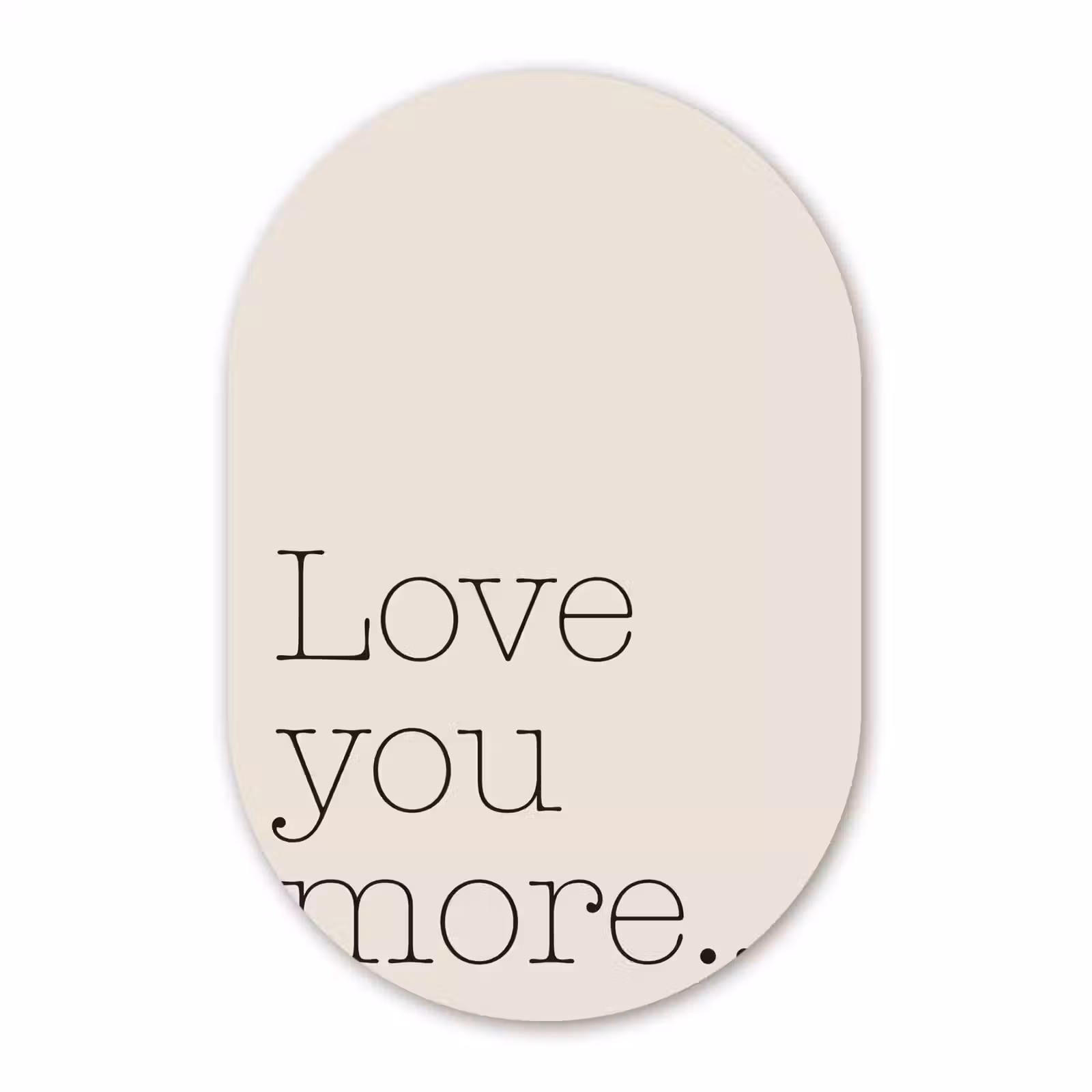 Muurovaal aluminium - Minimalistisch - Love - Beige — 1