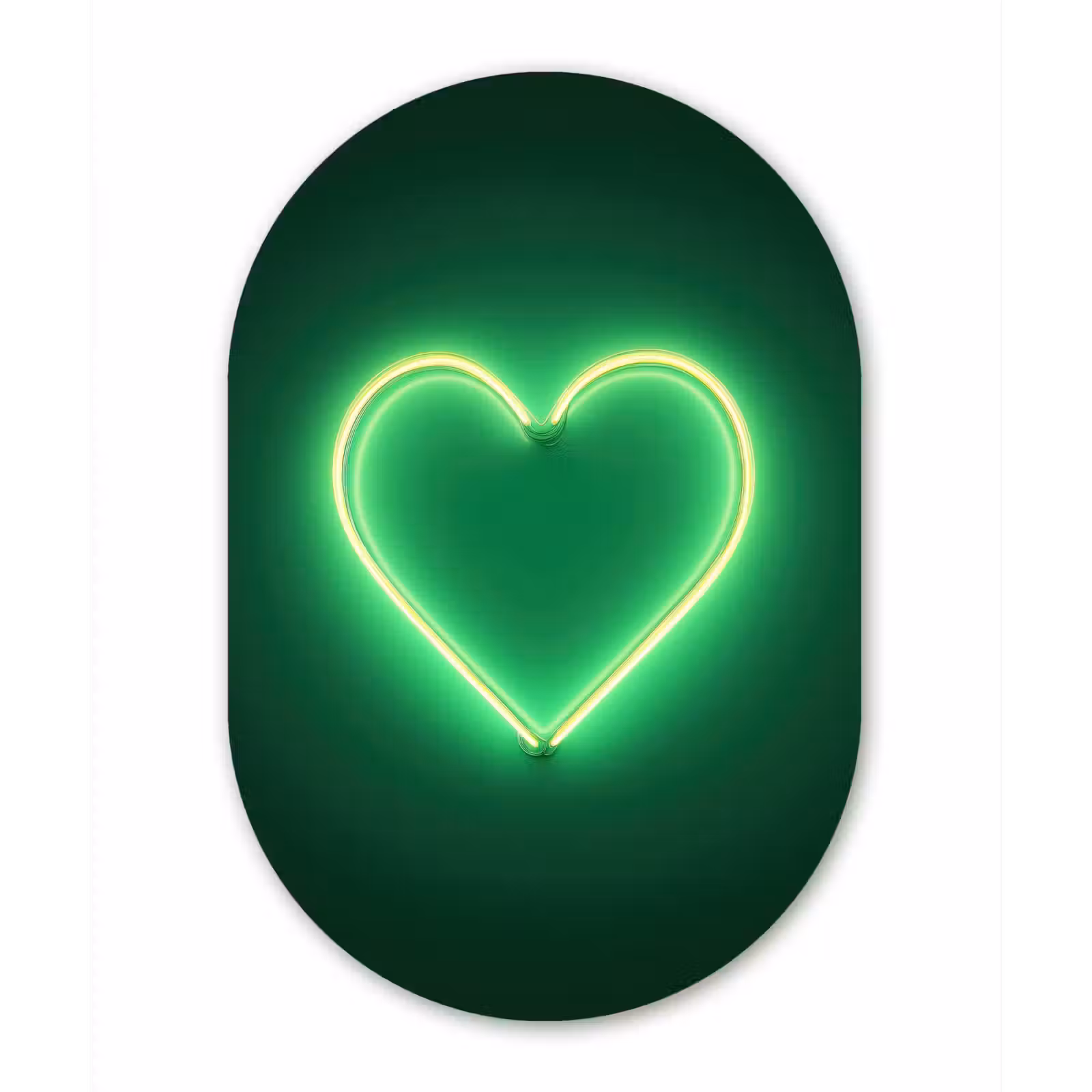 Muurovaal aluminium - Neon - Groen - Licht — 1