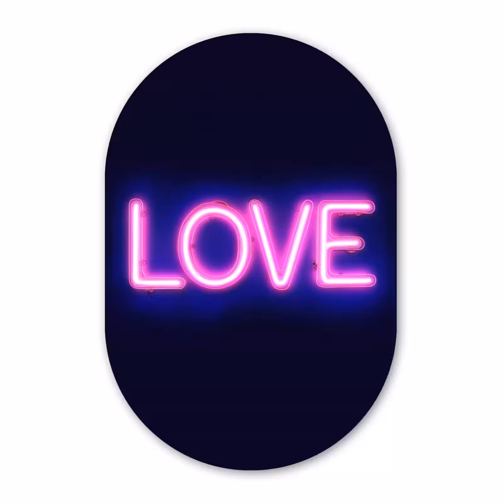 Muurovaal aluminium - Neon - Love - Valentijn — 1