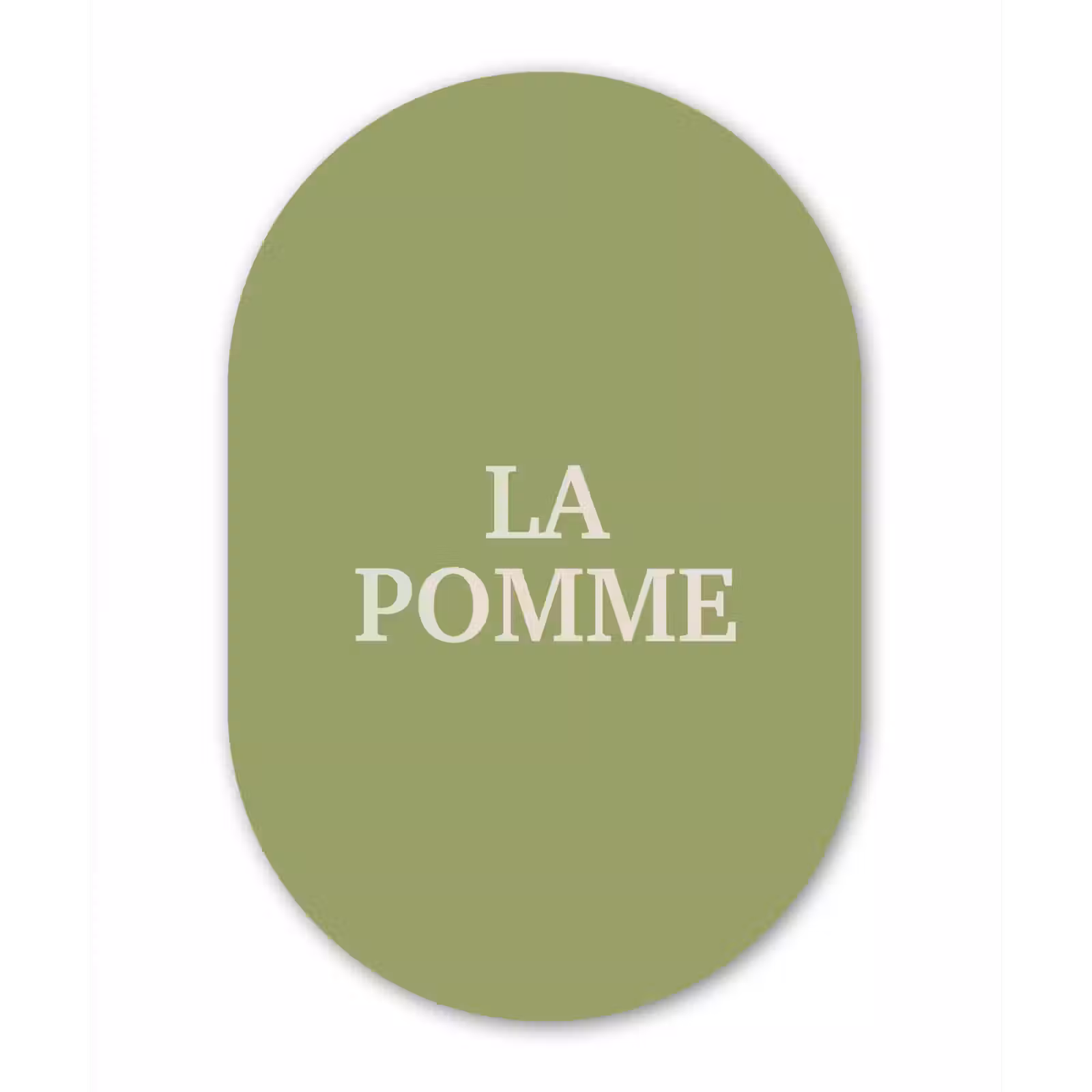 Muurovaal - Glas - Appel - Groen - Minimalistisch — 1