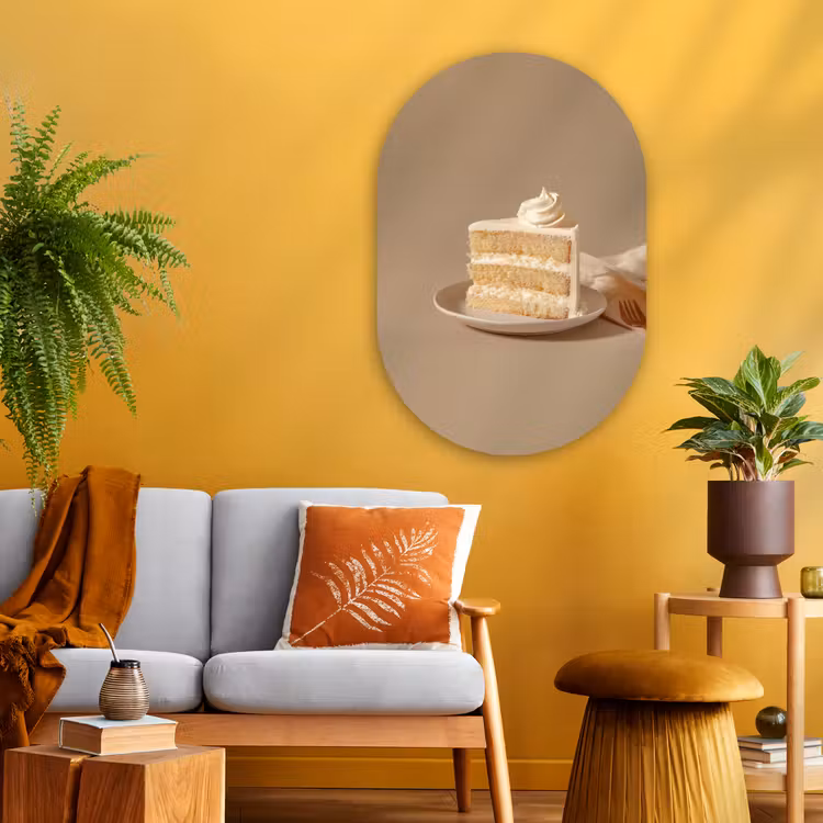 Muurovaal - Glas - Vanilletaart - Cake - Romig — 3