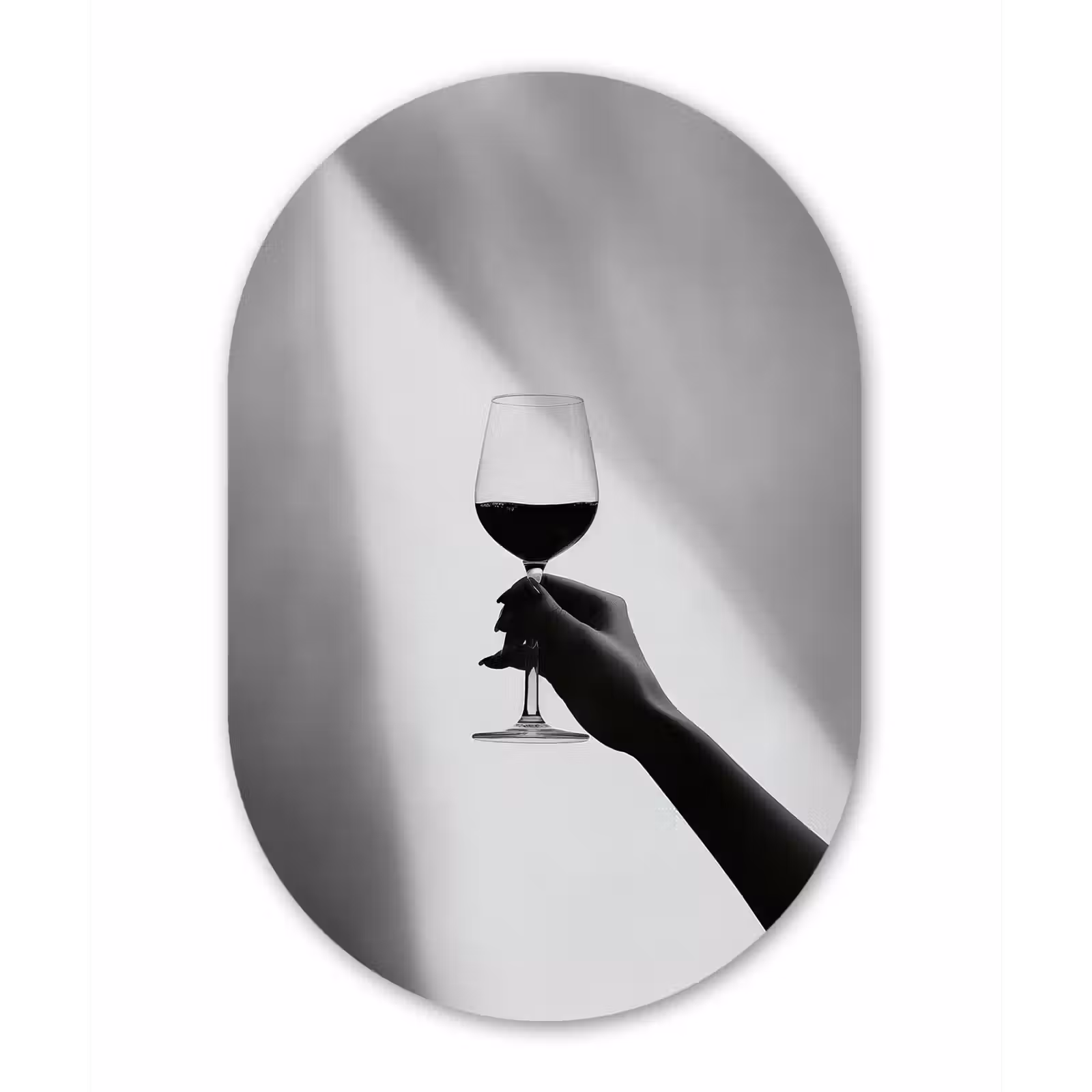 Muurovaal - Glas - Lichtinval - Wijn - Rood - Glas — 1