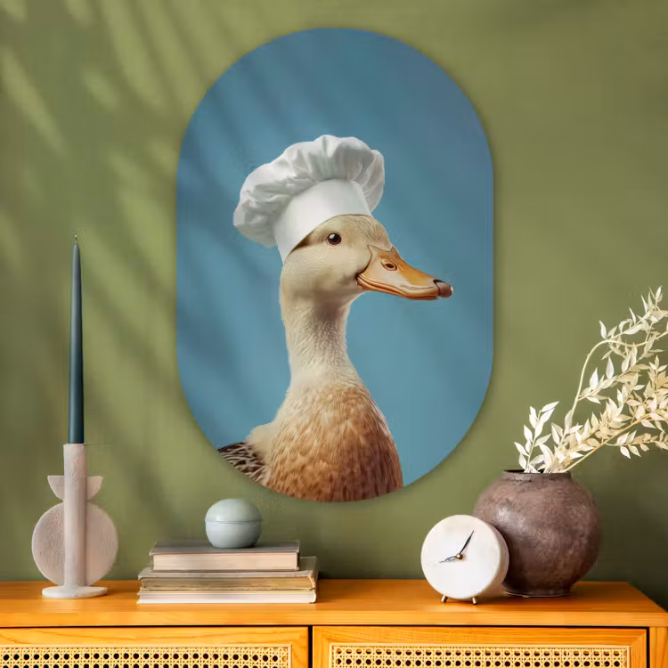Muurovaal - Glas - Eend - Koksmuts - Cute - Vogel — 2