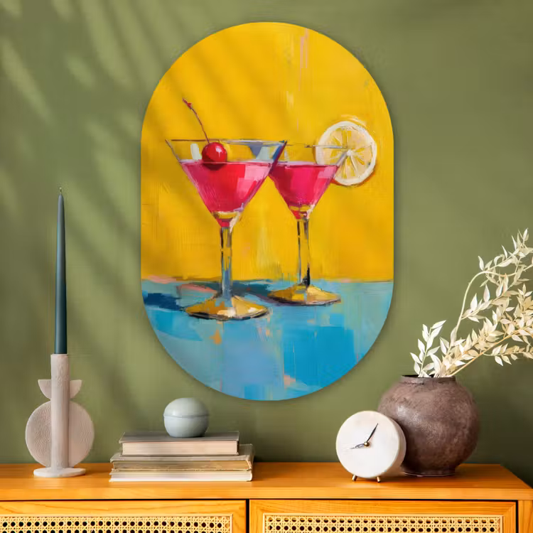 Muurovaal - Glas - Glazen - Cocktail - Citroen - Kers — 2