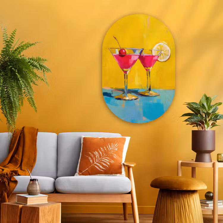 Muurovaal - Glas - Glazen - Cocktail - Citroen - Kers — 3