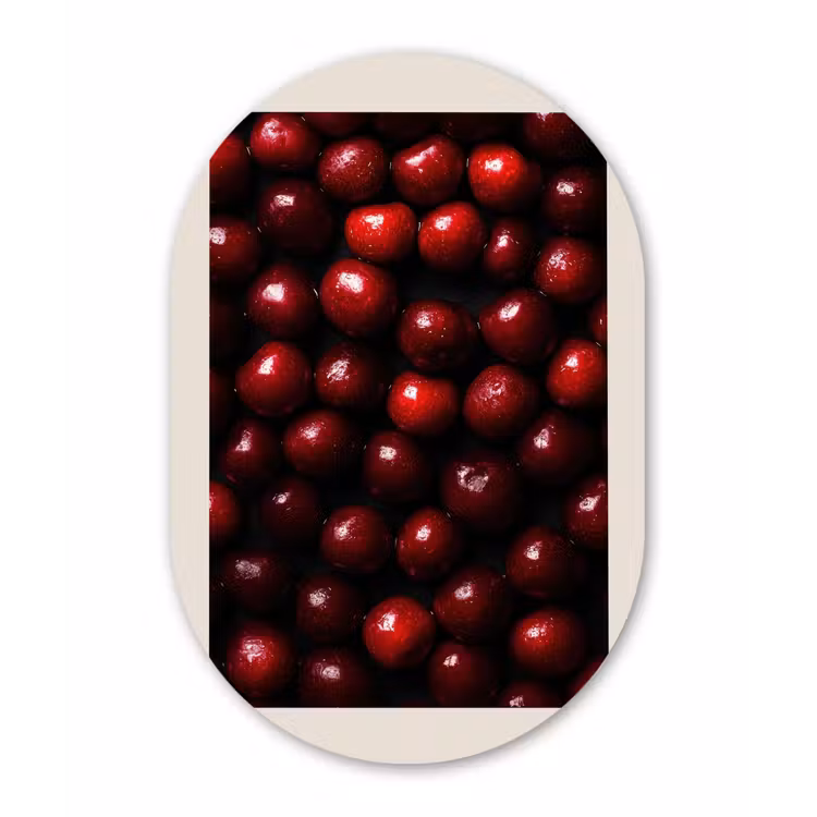 Muurovaal - Glas - Kersen - Rood — 1