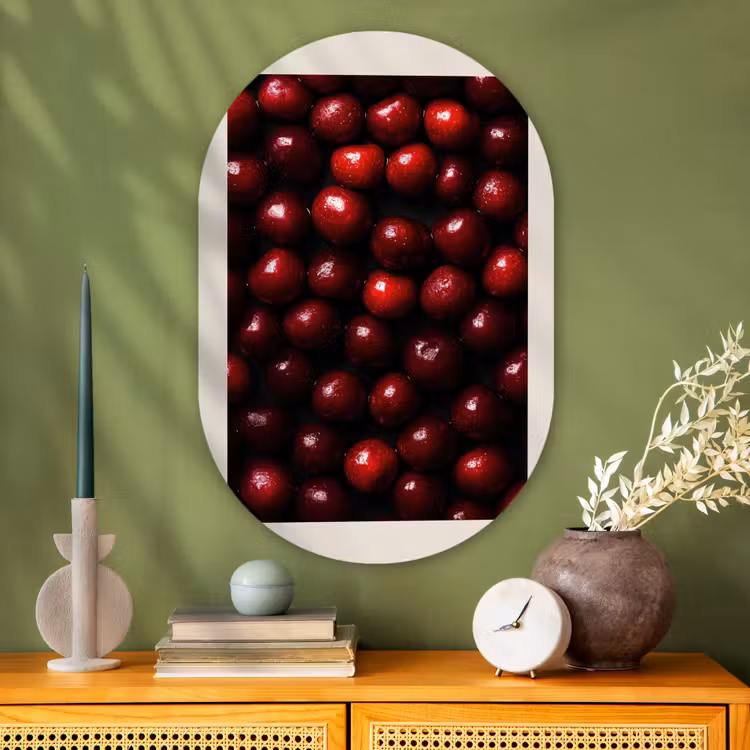 Muurovaal - Glas - Kersen - Rood — 2
