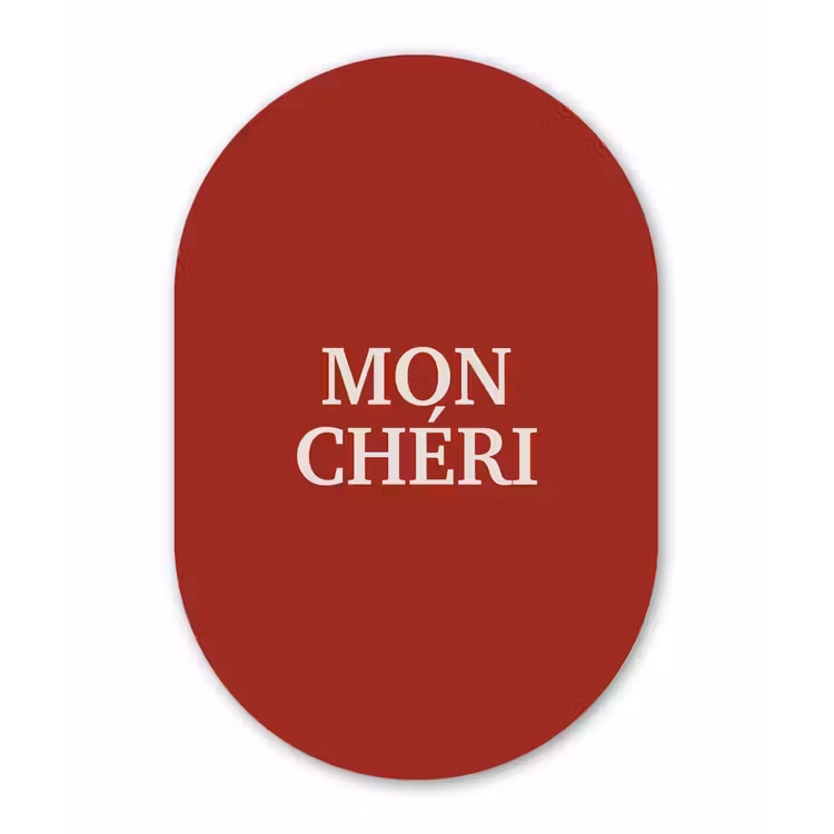 Muurovaal - Glas - Rood - Frans - Quotes — 1