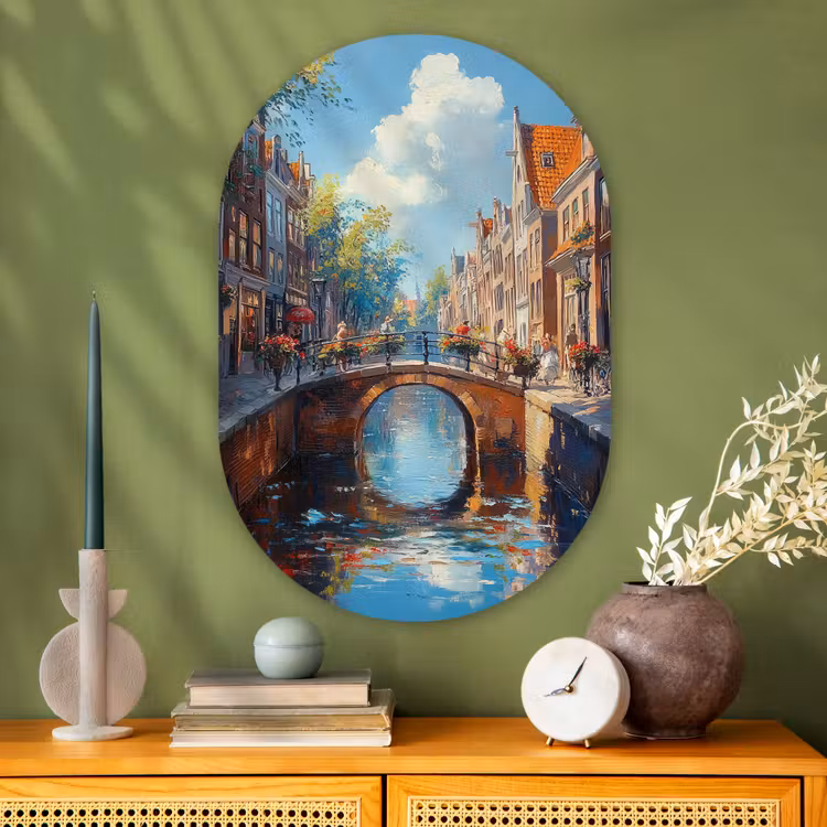 Muurovaal - Glas - Stad - Gracht - Zon - Fietsen — 2