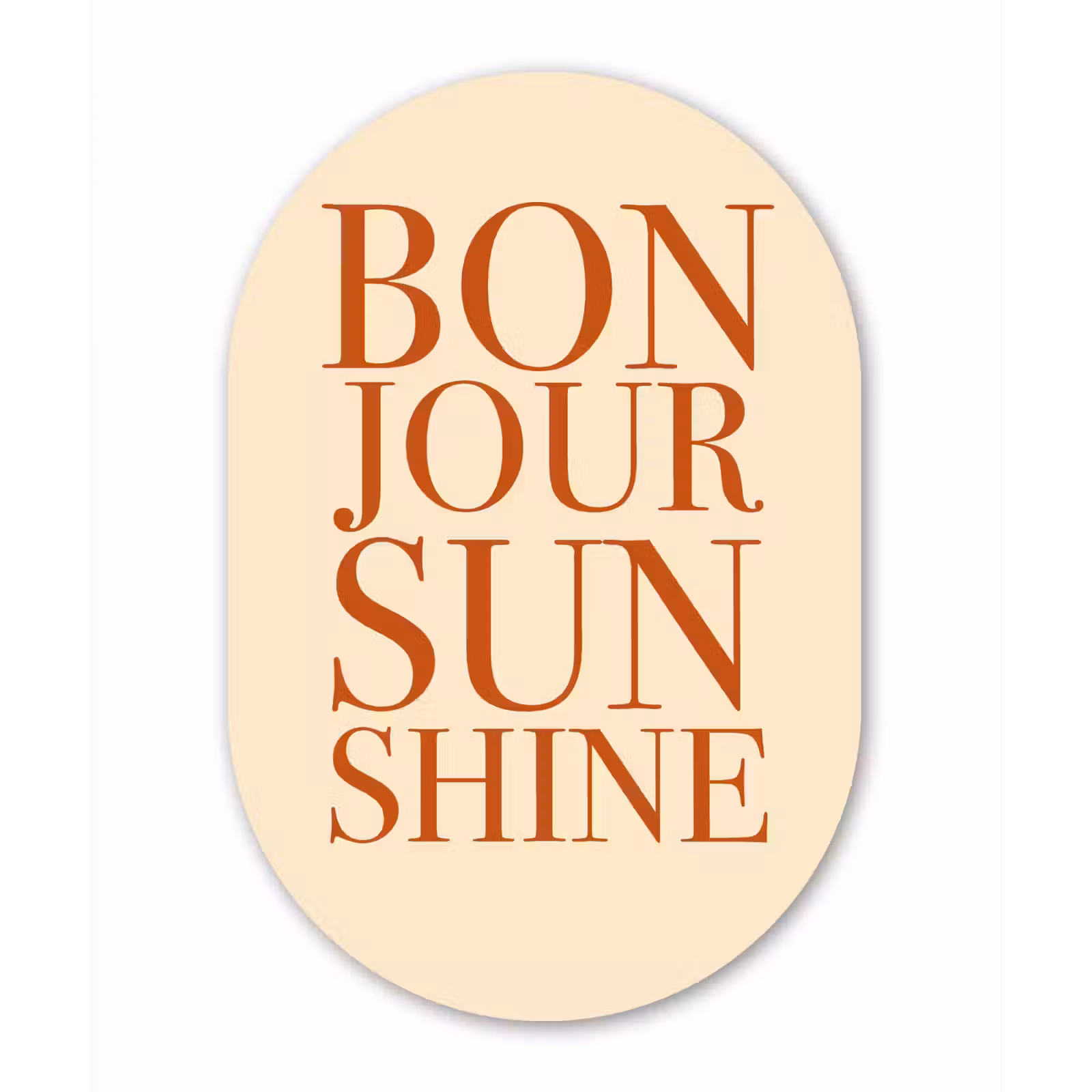 Muurovaal - Glas - Oranje - Quote - Sun — 1