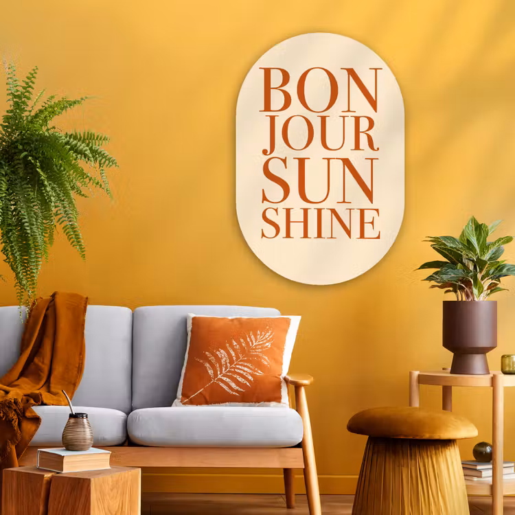 Muurovaal - Glas - Oranje - Quote - Sun — 3