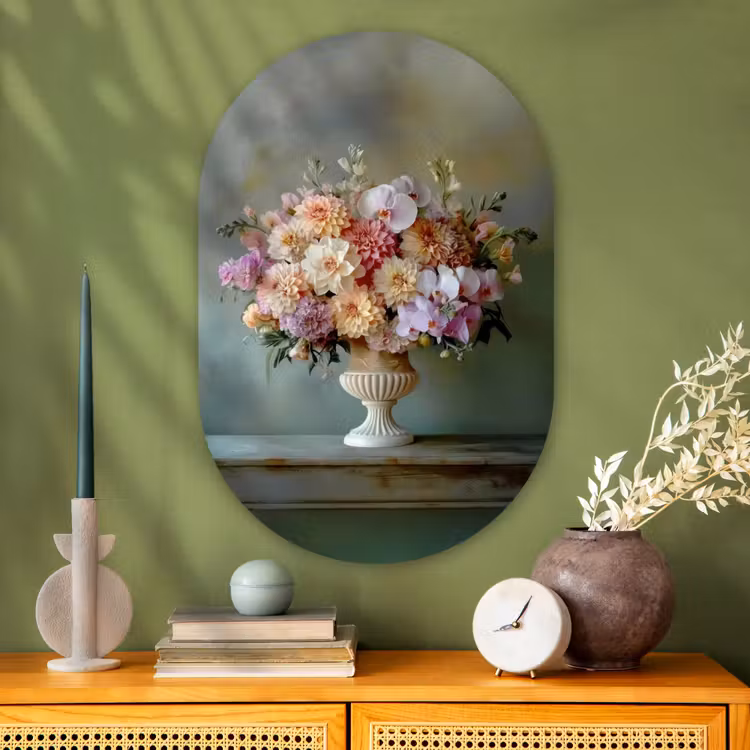 Muurovaal - Glas - Orchidee - Boeket - Vaas - Bloemen — 2