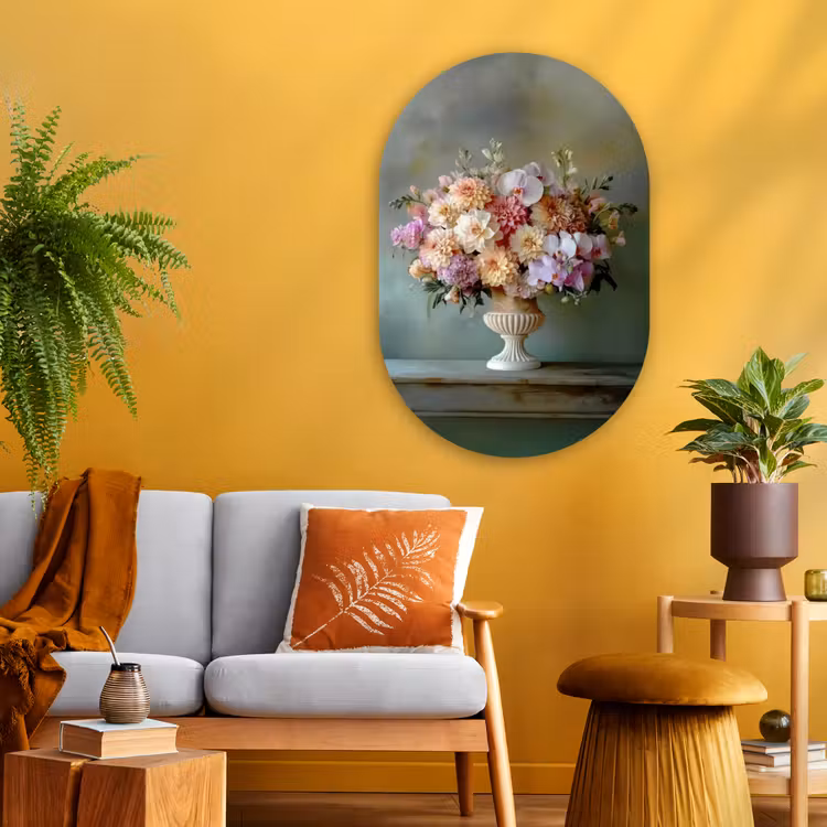 Muurovaal - Glas - Orchidee - Boeket - Vaas - Bloemen — 3