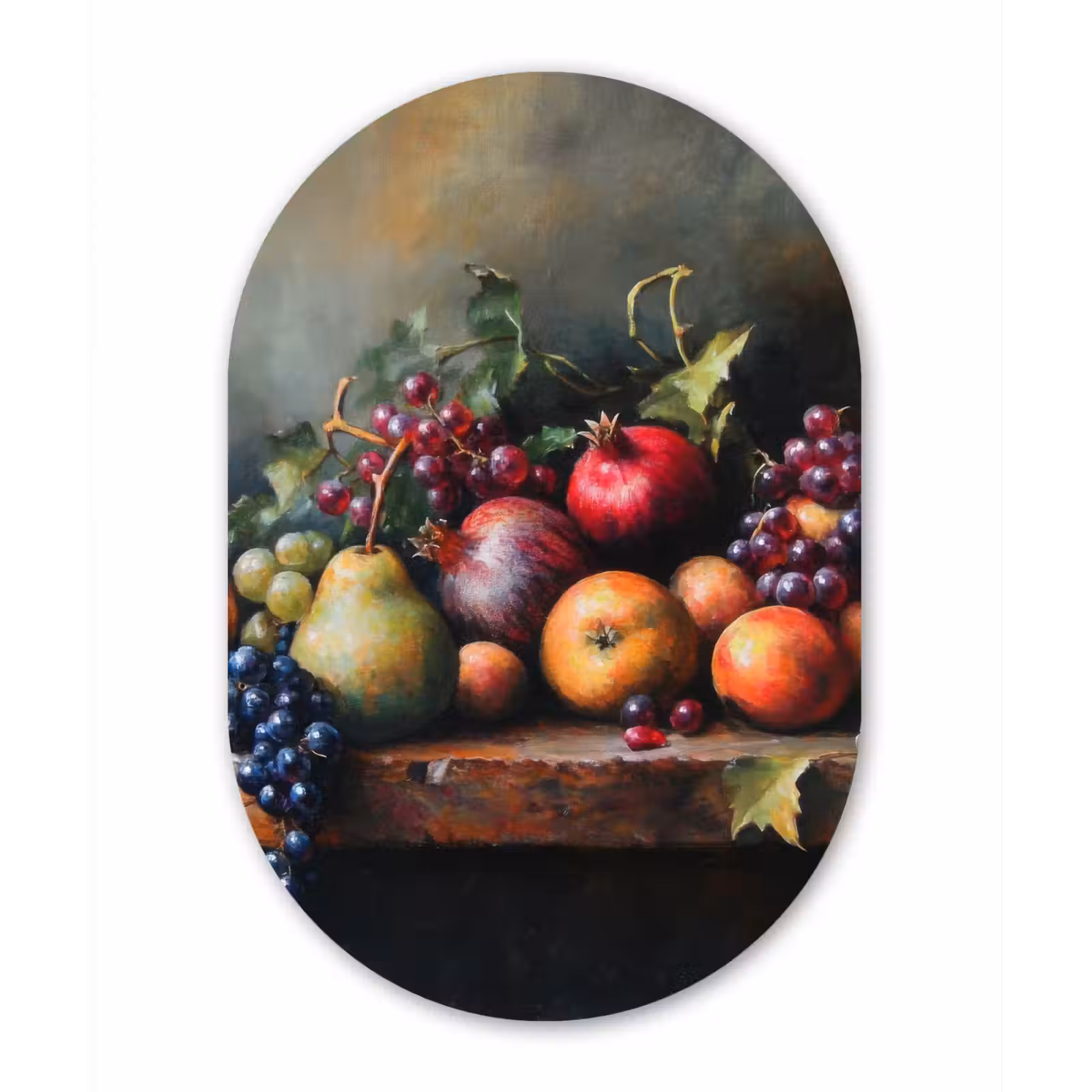Muurovaal - Glas - Rustiek - Stilleven - Fruit — 1