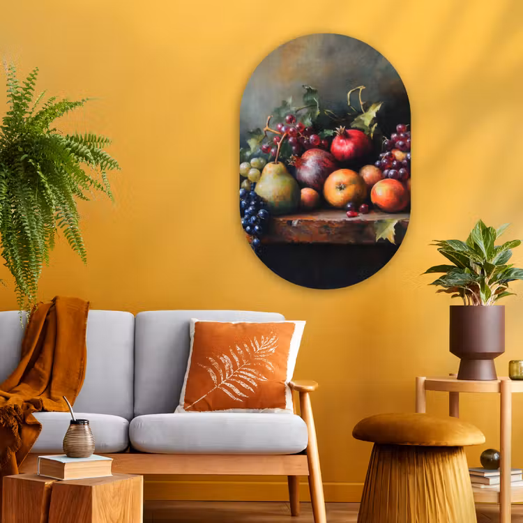 Muurovaal - Glas - Rustiek - Stilleven - Fruit — 3