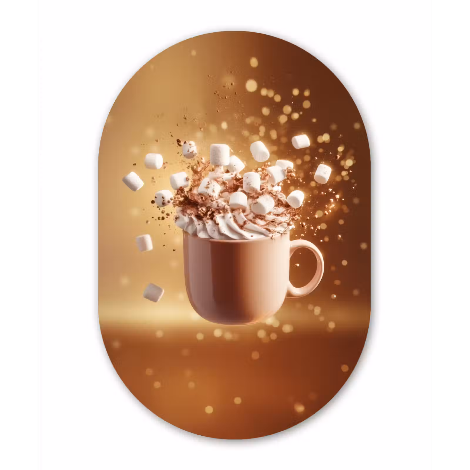 Muurovaal - Glas - Chocomelk - Drinken - Warm - Bruin — 1