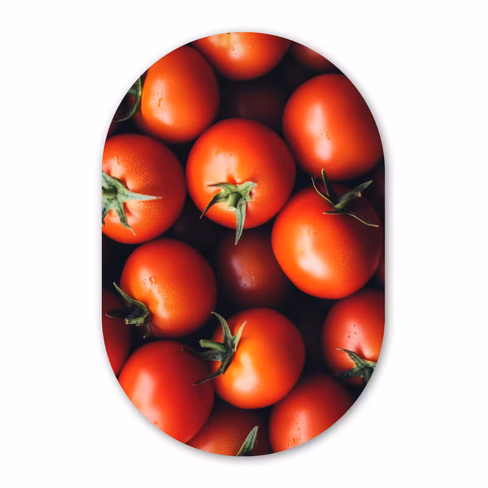 Muurovaal - Glas - Groente - Rood - Tomaten — 1