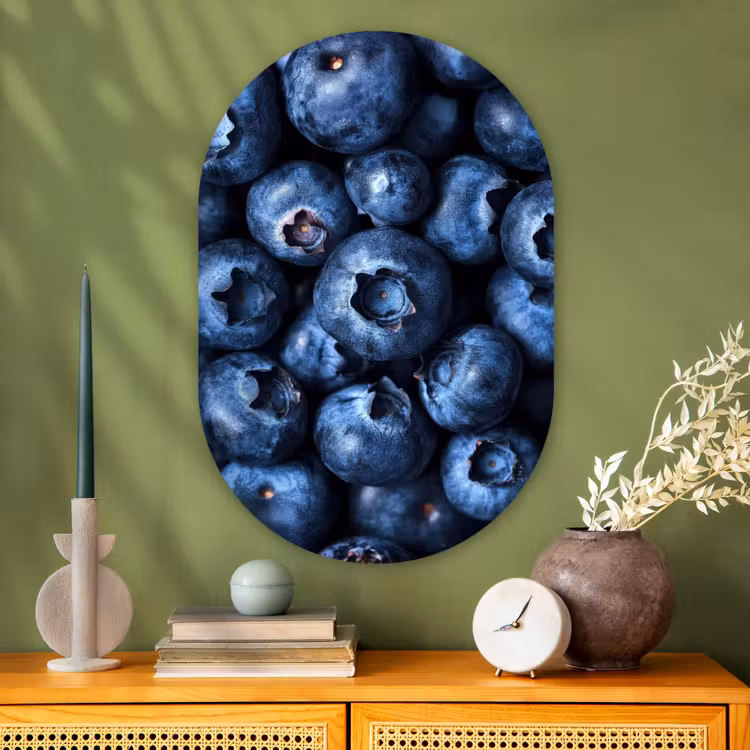 Muurovaal - Glas - Bessen - Blauw - Fruit — 2