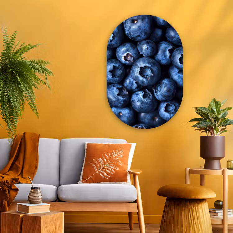 Muurovaal - Glas - Bessen - Blauw - Fruit — 3