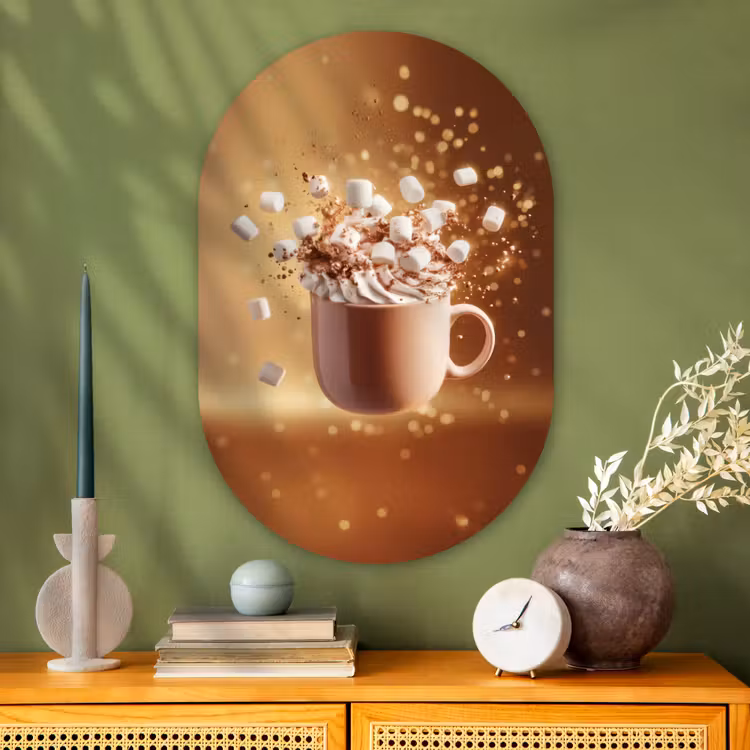 Muurovaal - Glas - Chocomelk - Drinken - Warm - Bruin — 2