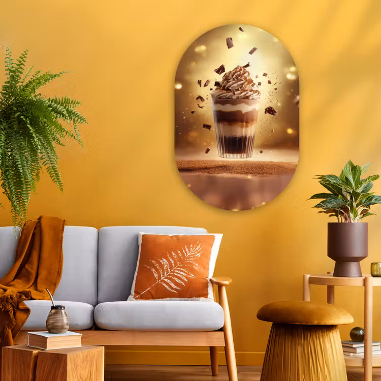 Muurovaal - Glas - Dessert - Chocolade - Zoet - Eten — 3