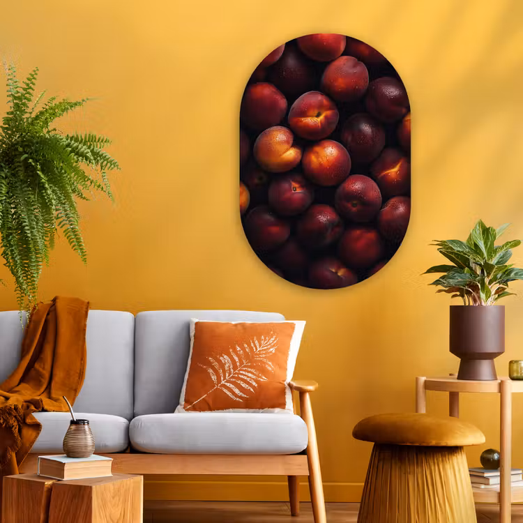 Muurovaal - Glas - Fruit - Close up - Nectarines — 3