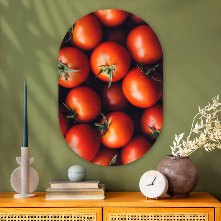 Muurovaal - Glas - Groente - Rood - Tomaten — 2