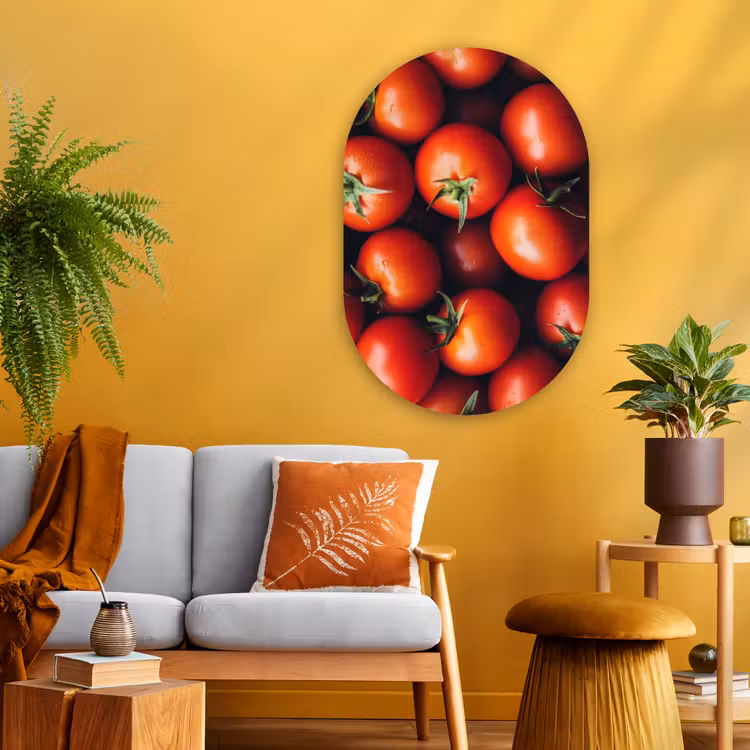 Muurovaal - Glas - Groente - Rood - Tomaten — 3