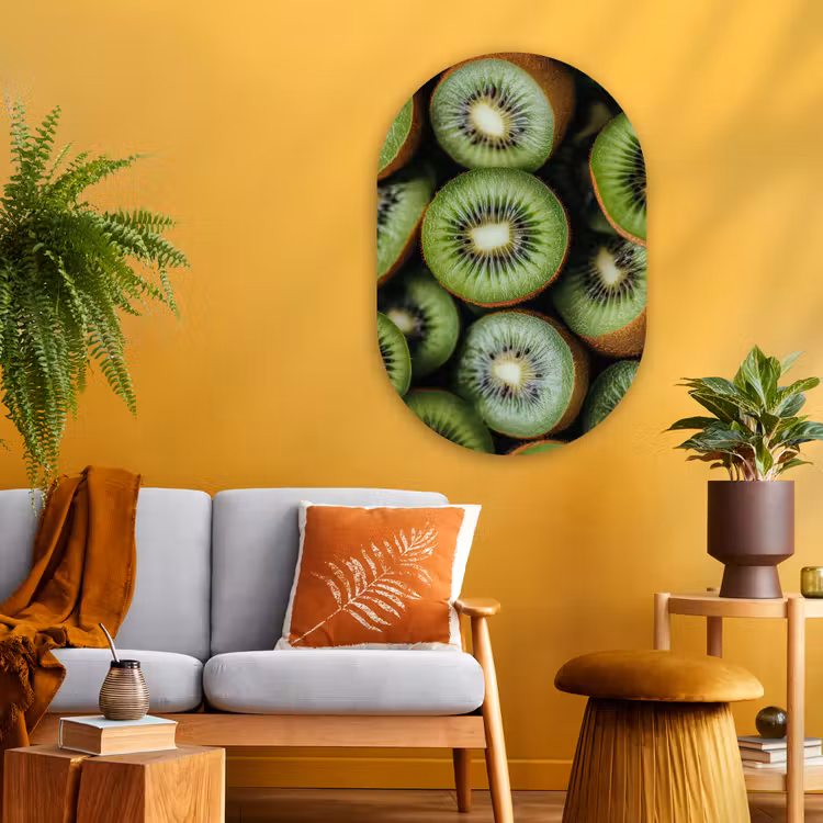 Muurovaal - Glas - Kiwi - Fruit - Groen — 3
