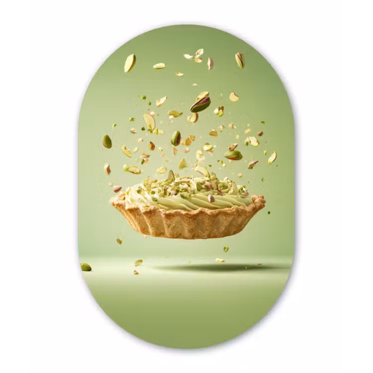 Muurovaal - Glas - Pistache - Taart - Noten - Eten — 1