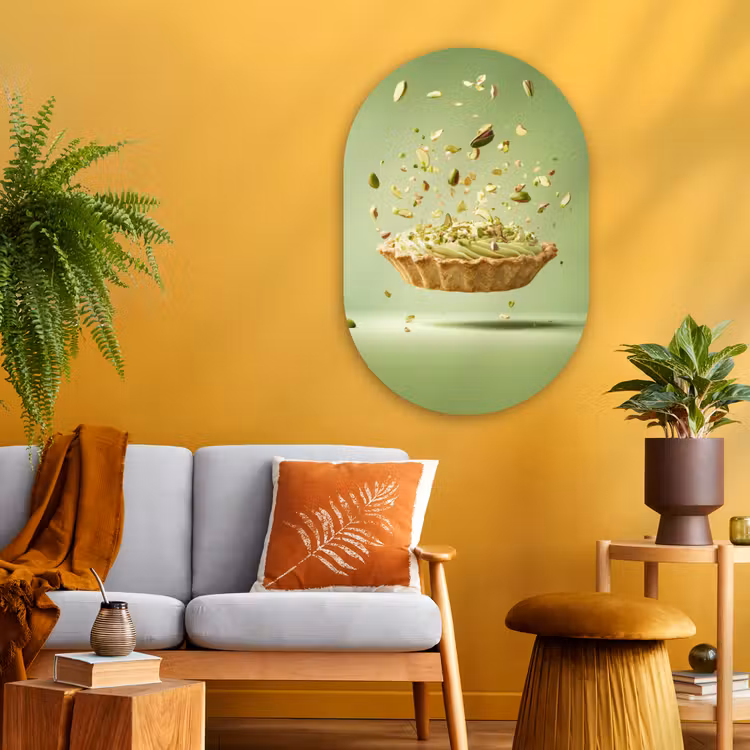 Muurovaal - Glas - Pistache - Taart - Noten - Eten — 3