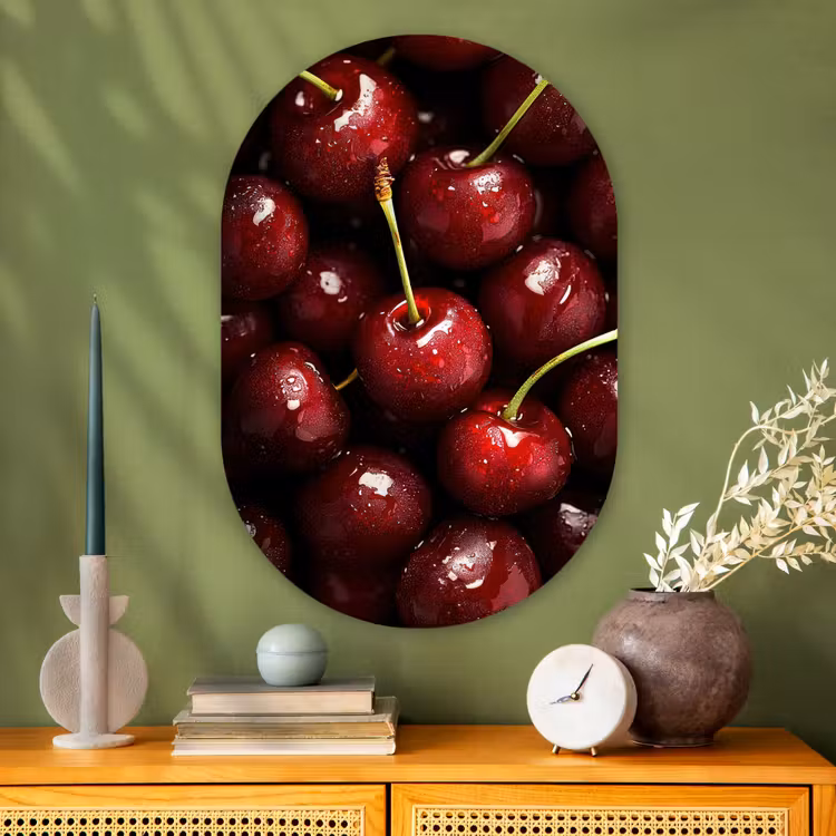 Muurovaal - Glas - Rood - Fruit - Kersen — 2