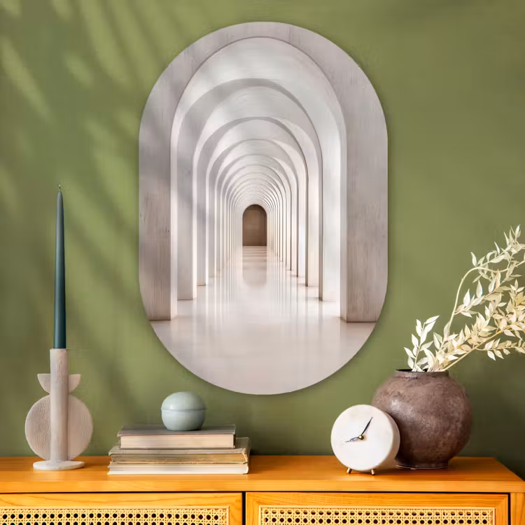 Muurovaal - Glas - Hal - Bogen - Symmetrisch - Modern — 2