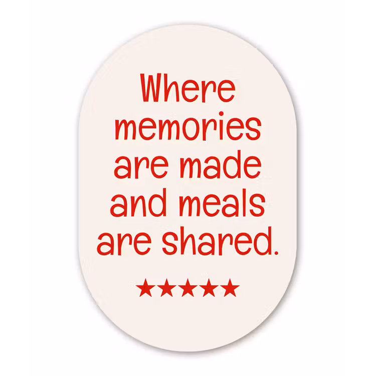Muurovaal - Glas - Quote - Sterren - Rood - Memories — 1