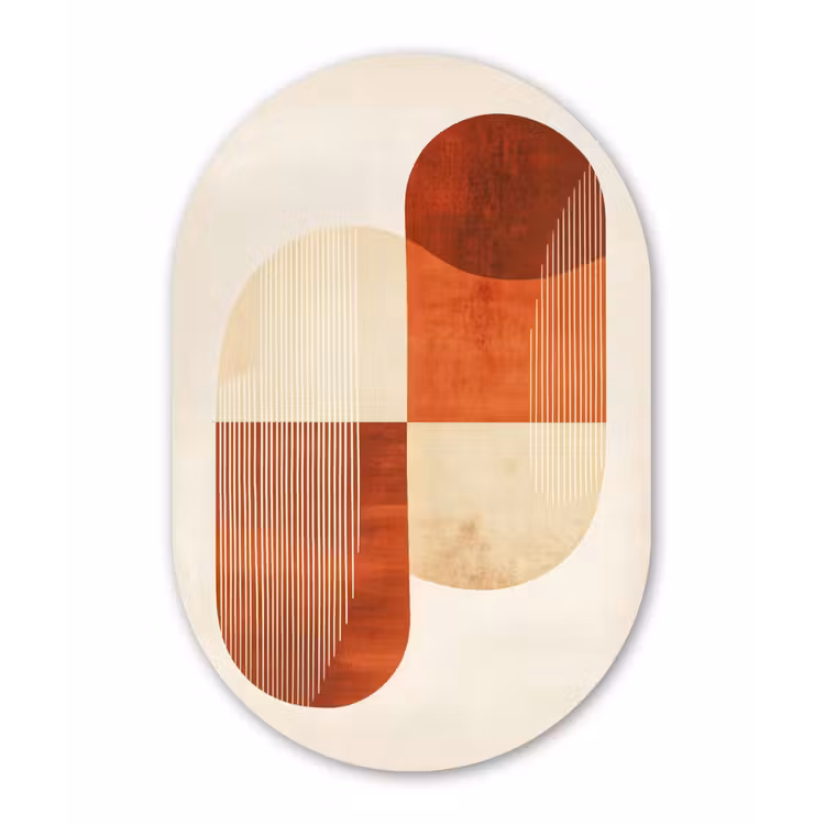 Muurovaal - Glas - Bogen - Beige - Vormen — 1