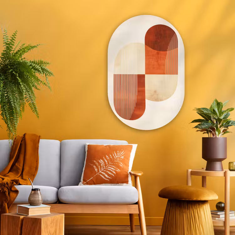 Muurovaal - Glas - Bogen - Beige - Vormen — 3
