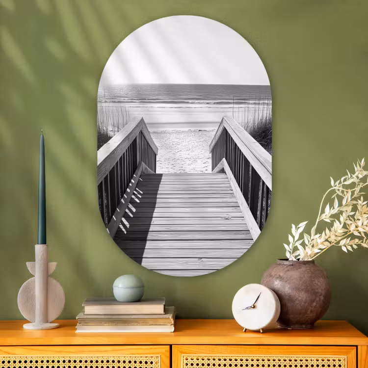 Muurovaal - Glas - Loopbrug - Hout - Strand - Zee — 2