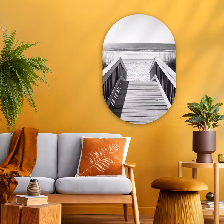 Muurovaal - Glas - Loopbrug - Hout - Strand - Zee — 3