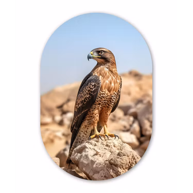 Muurovaal - Glas - Valk - Vogel - Rots - Macht — 1