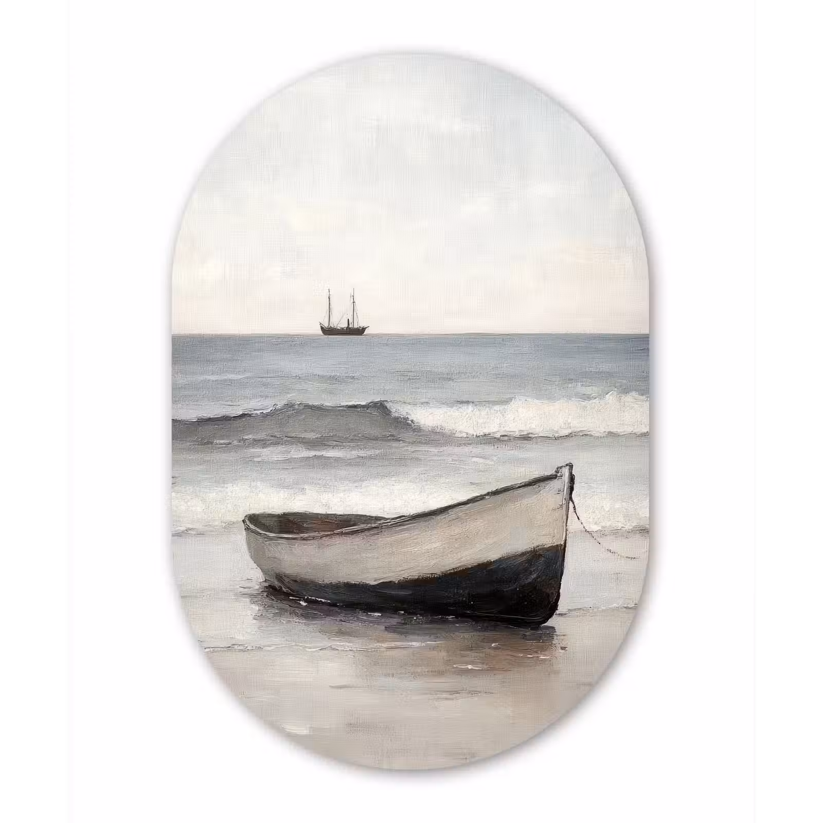 Muurovaal - Glas - Roeiboot - Zee - Horizon — 1
