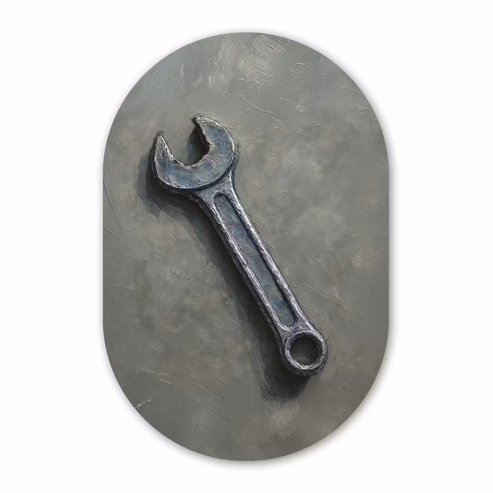 Muurovaal - Glas - Steeksleutel - Schilderij - Gereedschap - Verf — 1