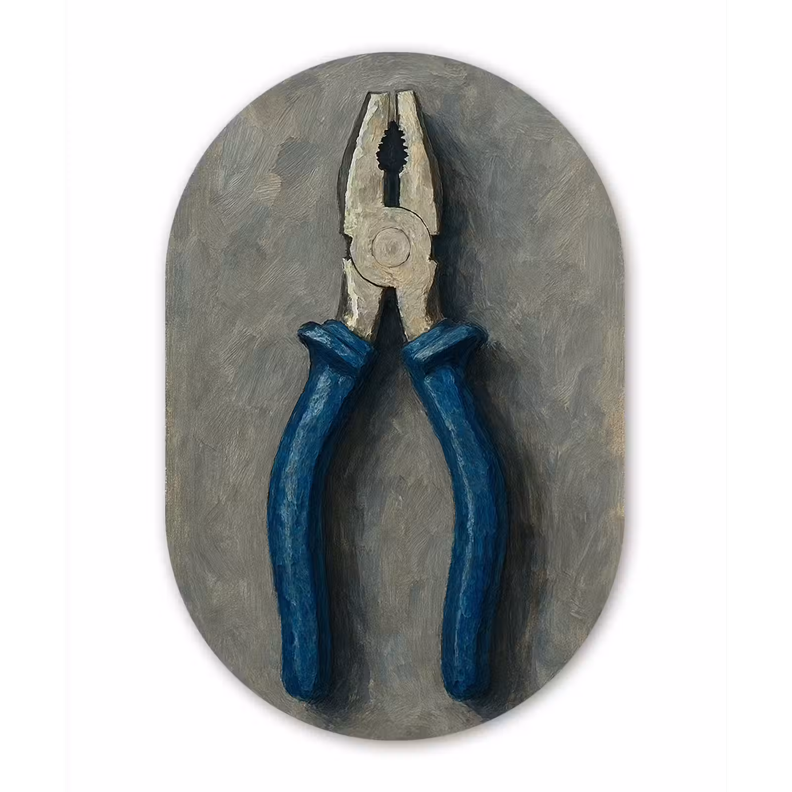 Muurovaal - Glas - Tang - Schilderij - Textuur - Verf — 1