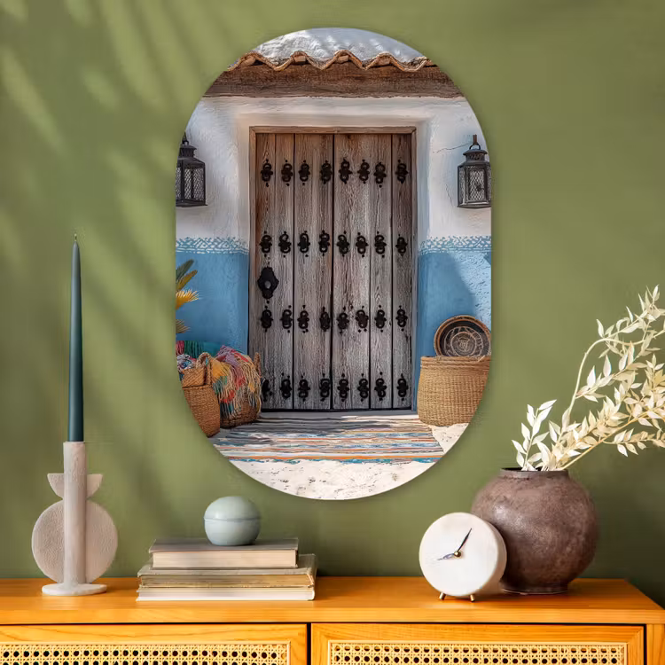 Muurovaal - Glas - Deur - Manden - Planten — 2