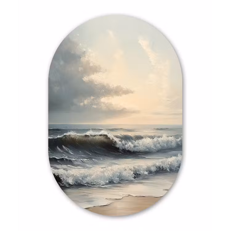 Muurovaal - Glas - Strand - Zee - Zonsondergang — 1