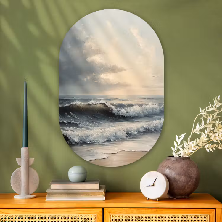 Muurovaal - Glas - Strand - Zee - Zonsondergang — 2