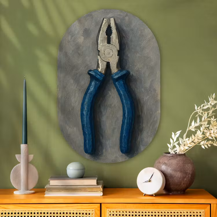 Muurovaal - Glas - Tang - Schilderij - Textuur - Verf — 2