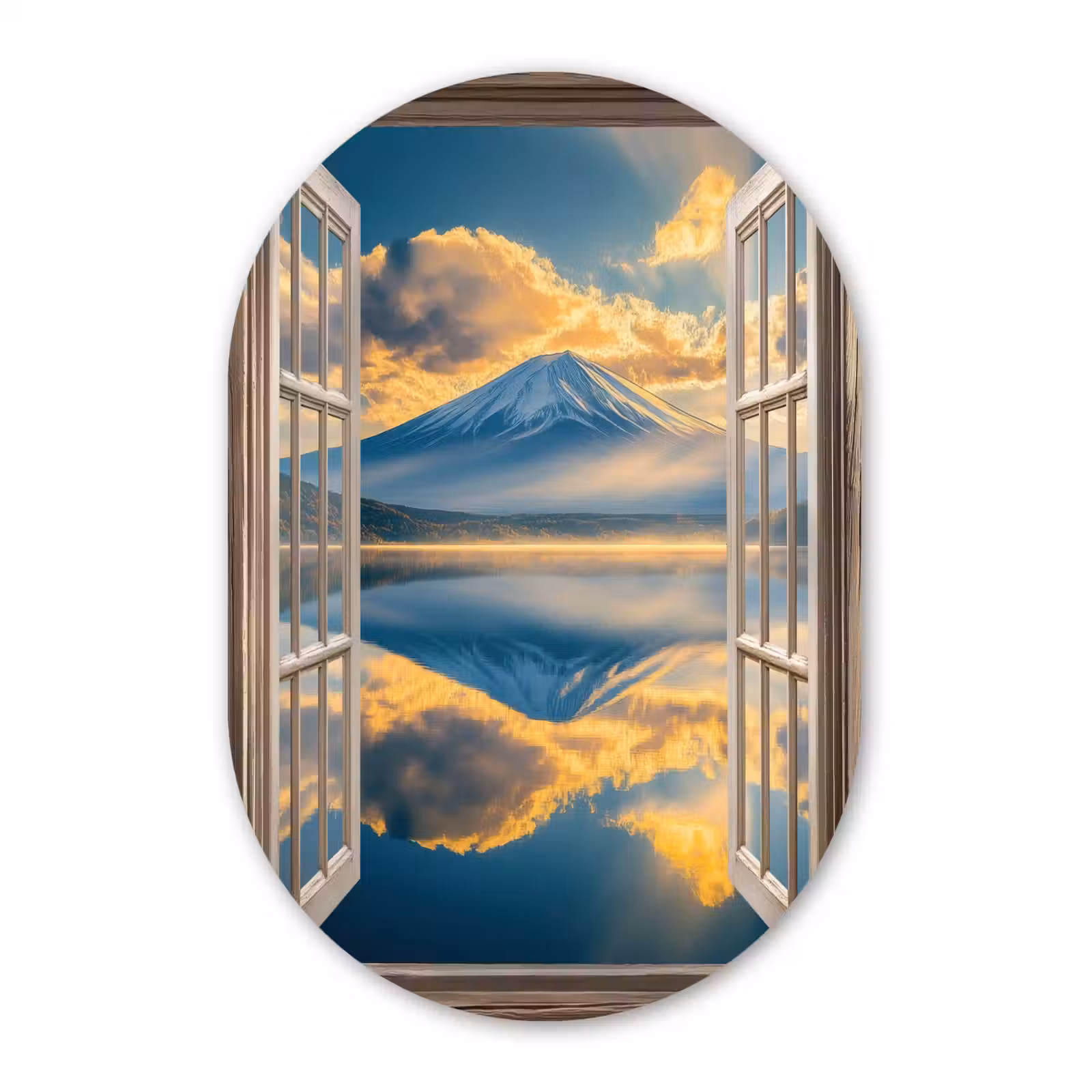 Muurovaal - Glas - Doorkijk - Landschap - Bergen - Uitzicht - Raam — 1