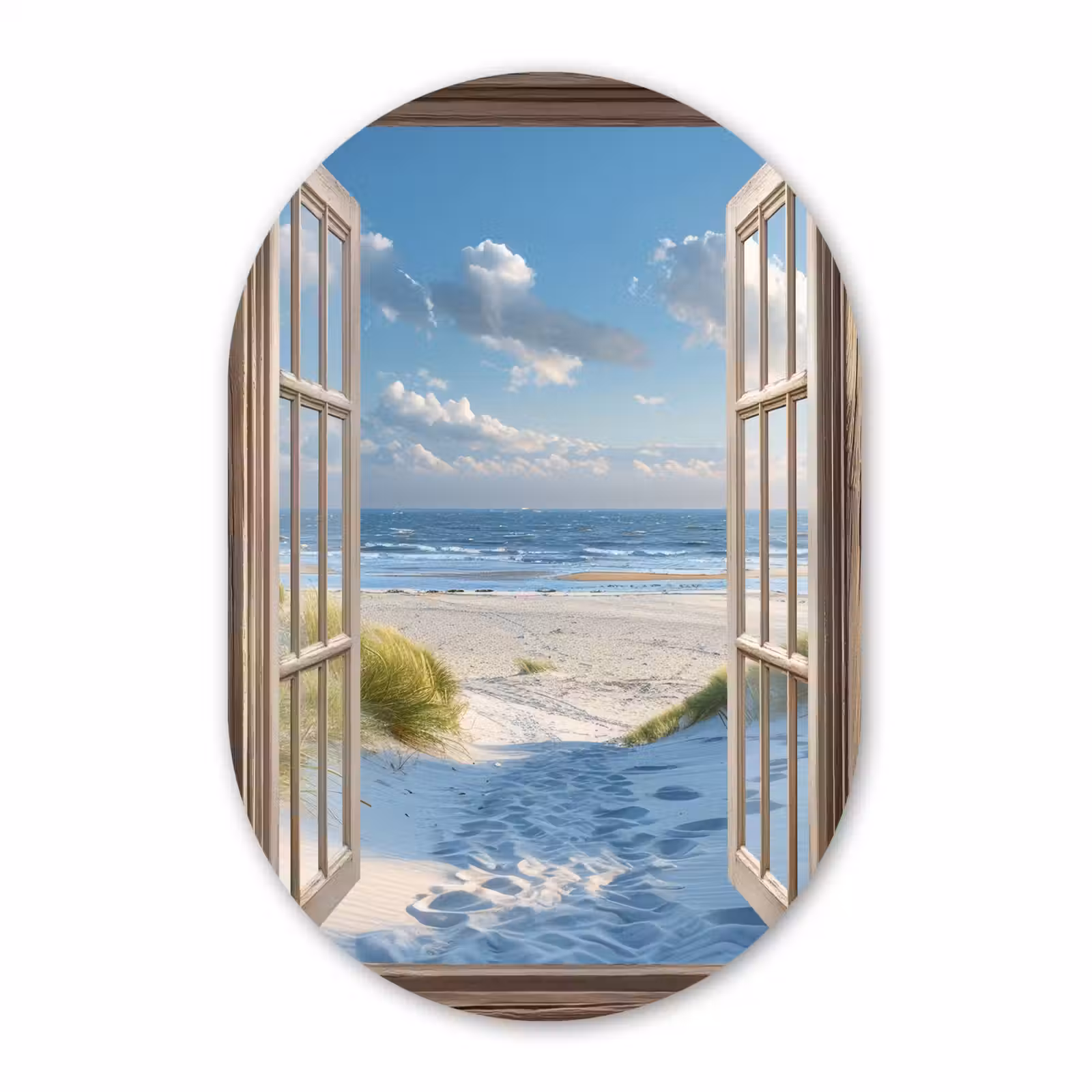 Muurovaal - Glas - Doorkijk - Strand - Raam - Duinen - Zee — 1
