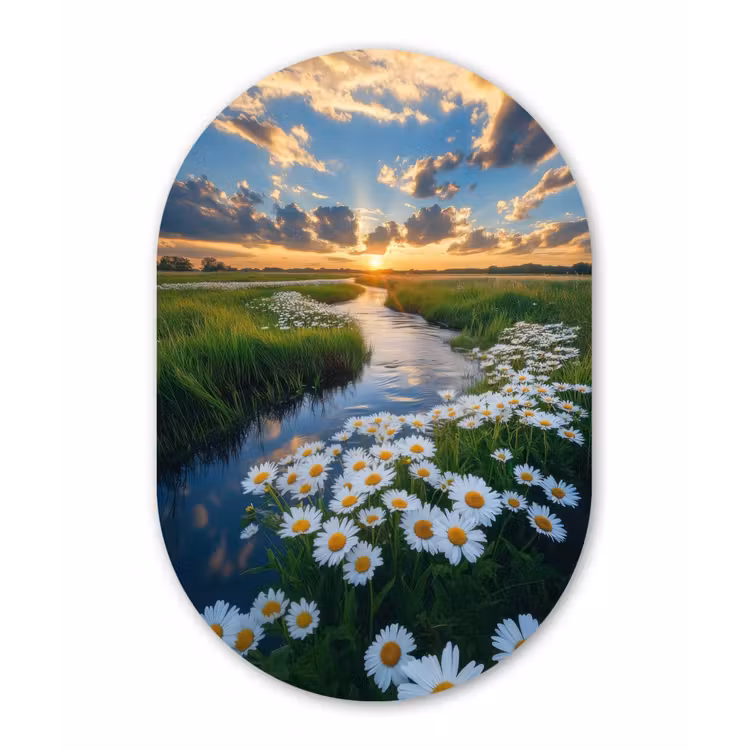 Muurovaal - Glas - Beekje - Landschap - Margriet — 1